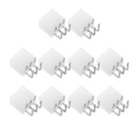 COSMOBETTY 6 Pin Pcie Power Connector White Colour 10pcs Plastic and Alloy Material Provides Protection against Wear and Heat for Graphics Card Gpu for DIY PC Mod Connector Upgrades