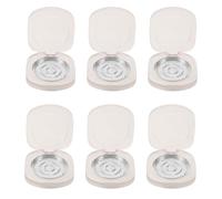 COSMOBETTY 6 Sets Empty Makeup Palette with 42mm Aluminium Pans, Round Refillable Eyeshadow and Blush Cases, Matte Frosted Finish with Scratch-Resistant Exterior, Silent Open/Close Mechanism