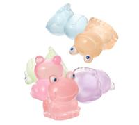 COSMOBETTY 6pcs Resin Frog Decor Night Lights Set, Portable Tabletop Ornaments for Miniature Garden and Car, Cute Home Desk Decorations with Colourful Glow