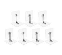 COSMOBETTY 7pcs No Drill Furniture Anti Tip Safety Straps for Bookcases and Bookshelf, Self Adhesive Acrylic and Stainless Steel Anchors, Secure Cabinets in Apartments and Homes, Easy