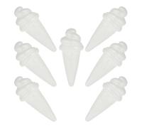 COSMOBETTY 7pcs White Foam Ice Cream Shapes Cone for DIY Craft Projects, Resistant to Damage Polystyrene Model with Unique Design, for Summer Parties and Retail Displays