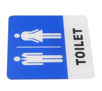 COSMOBETTY Adhesive Acrylic Unisex Restroom Sign for Toilet, Blue Bathroom Guiding Sign with Sturdy Material, Suitable for Home and Restaurant Use