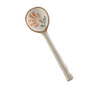 COSMOBETTY Adorable Ceramic Soup Spoon with Comfortable Handle, Practical Hand-Painted Ceramic Spoon for Restaurants and Catering, for Soup, Breakfast, and Dessert