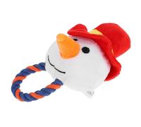 COSMOBETTY Adorable Red Plush Pet with Cotton Rope, Bite-resistant Chew for Dogs and Cats, Interactive Plaything to Preserve Furniture during Daily Life and Pet Growing-up