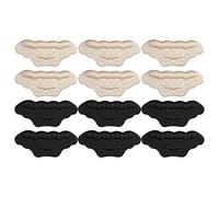 COSMOBETTY Anti-Slip Heel Cushion Pads Elastic Cloth and Double-Sided Tape 6 Pairs Breathable Foam and Silicone Grips Lightweight Protective Inserts for High Heels and Leather Shoes