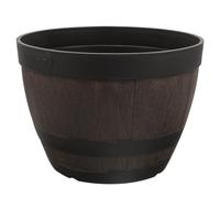 COSMOBETTY Barrel Planter, Plant Pot, Large Black Plastic Planter for Flowers and Plants, Balcony Vegetable Garden, Flower Garden Nursery Production, Not Easy to Fade or Break