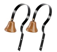 COSMOBETTY Bell Black with Door Dog for Wall Mounted Training in Metal 2pcs Design, Potty and Dog Housebreaking Pet Puppy in Businesses and Retail Stores