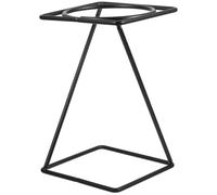 COSMOBETTY Black Metal Pizza Pan Riser Stand and Space-saving Design with Sturdy Iron Construction Stylish Display Stand for Household Supplies and Party Serving Trays