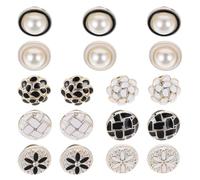 COSMOBETTY Collar Snaps to Keep Clothes Positioned, for Weddings 20pcs Mixed Style DIY Clothing Decorative Buttons Iron and Plastic Material, Stylish Fasteners and for Women