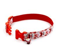 COSMOBETTY Collars Buckle Print S with Quick-release Nylon Adjustable with 2pcs Christmas Santa Claus Red Fashion Decoration Size Pet Dog Cat for Small Dogs and Cats