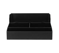 COSMOBETTY Creative Black Pp Cup Storage Organizer Box for Tea Cup and Sugar Bag with Easy to Clean Feature Stylish Storage and Organisation Solution That Can Be Placed in Napkin