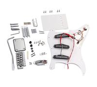 COSMOBETTY DIY Build St Metal Strings No Pickups and 6 Plastic for 3 Style with Electric Kit Guitar Single-coil Soldering Required, Good Sound Quality, Suitable Music Playing