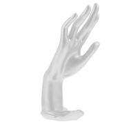 COSMOBETTY Elegant Silver Resin Jewelry Collection Holder Hand Model for Displaying Jewelry and Bracelets on Desktop or Window with Color Resistance Feature