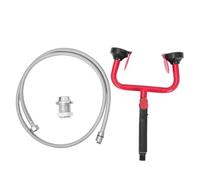COSMOBETTY Emergency Eyewash Station Pp and Metal Construction with Dual Nozzles 13mm Pipe, Wall Mounted or Desktop Use, Chemical Splash Eye Rinse for Laboratory and Workplace Safety