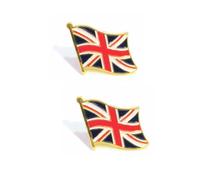 COSMOBETTY England Flag Brooches Clothing Decoration Pins 10pcs Iron Stoving Varnish with Smooth Surface for Party and Gathering Accessories
