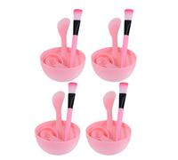 COSMOBETTY Facial Mixing Tool Kit for Ladies with Pvc Bowls and Spray Bottles 4 Sets with Pvc Bowls, Brushes, Sticks, Measuring Spoons Easy to Carry and Convenient for Daily Use and