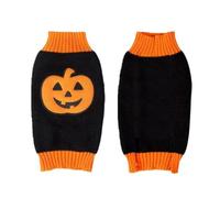 COSMOBETTY Halloween Dog Sweater for Tiny Small Dogs with Pumpkin Patterns, Knit Acrylic Turtleneck Pullover, Comfortable for Jogging and Outdoor Activities Random Color