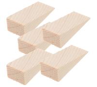 COSMOBETTY Heavy Duty Prevents Door Stopper Wedges Triangular 5pcs Wooden Door Holder Wedge Made of Wood Finger Protector Suitable for Home and Store Use