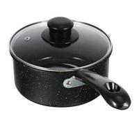 COSMOBETTY Non-Stick Milk Pot Multi-Function Saucepan Carbon Steel and Glass Material Heats up Quickly Dissipates Heat Well for Making Oatmeal and Boiling Eggs the Kitchen