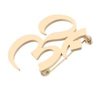 COSMOBETTY Om Symbol Brooch Lapel Pin, Vintage Finish Stainless Steel, Golden, Secure Fit, for Meditation and Daily Wear, Om Symbol Lovers