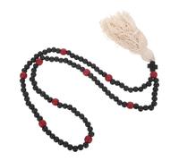 COSMOBETTY Orthodox Tassel Prayer Rope with 110 Beads Christian Cross Pendant, Adjustable Wooden Chotki Prayer Necklace for Resisting Slipping Design Church Worship and Home Use