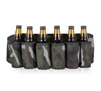 COSMOBETTY Outdoor Waist Bag Beer Belt Holder with Large Capacity and Small Zipper Pocket, Made of Sturdy 600d Oxford Material, Easy to Carry for Tailgating or Event Where You are Drinking