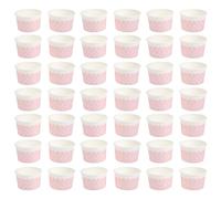 COSMOBETTY Paper Ice Cream Cups 50pcs Disposable Bowls for Yogurt and Jelly 200ml Capacity Thickened Material for Cafeterias and Shops