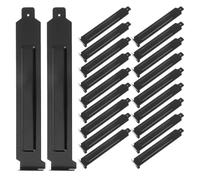 COSMOBETTY Pci Slot Covers Easy Installation Stainless Steel 40pcs Black with Dust Protection and Vent Slots Expansion Plates for Computer Graphics Card Cooling for PC Case