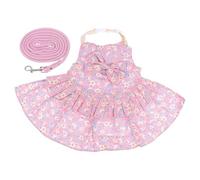 COSMOBETTY Pink Cotton Rabbit Clothing with Wear Resistance and Practical Features, Decorative Rabbit Dress with Sturdy Leash for Small Pets, for Daily Use and Outdoor Activities