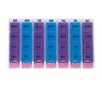 COSMOBETTY Portable Medicine Storage Holder Case with Multiple Compartments for Traveling and Medication Dosage Planning