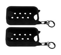 COSMOBETTY Protective Covers with Keychain, Leakproof and Comfortable to Hold 2pcs Cat Ear Silicone Spray Bottle Sleeves Portable Black Silicone Cases Hangable on Backpack for Travel