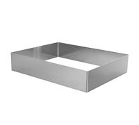 COSMOBETTY Rectangular Stainless Steel Mousse Cake Mold, Non-Toxic and Dishwasher Safe Cake Rings for Baking, for Birthday Desserts and Pastry Preparation