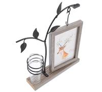 COSMOBETTY Retro Photo Frame with Tree Branches Design Fine Workmanship, Will Not Fade Wood and Metal Material for Desktop Ornament and Small Living Spaces Home Decoration