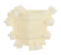 COSMOBETTY Reusable Plastic Concrete Planter Mold with Finely Crafted Details, Hexagonal Shape and Elegant European Styling, for Crafting Cement Pots in Outdoor Garden and Home Decoration