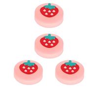 COSMOBETTY Silicone Thumbstick Grips Reducing Hand Fatigue, for Gaming Accessories 4pcs 4pcs Glow the Dark with Cute Fruit Design, Pink Joystick Caps for Game Controllers