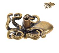 COSMOBETTY Unique Octopus Brass Door Knocker and Nautical Cabinet Knob Multifunctional Use and Easy Installation, Vintage Style Decorative Hardware for Front Doors and Drawers