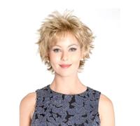 COSMOBETTY Women’s Blonde Short Straight Synthetic Wig with Smooth Feel and Natural Look High-temperature Fiber Hair for Party and Daily Use Adult Ladies Hair Accessory