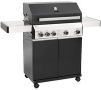 Cosmogrill 4+1 Premium Black Gas Barbecue With Ceramic Sear Burner & Side Ring Burner