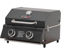 Cosmogrill Compact Black 2 Burner Gas Barbecue, Camping, Home Garden Party Outdoor Bbq Table Top Cooking