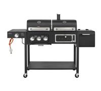 CosmoGrill Barbecue DUO Gas Grill + Charcoal Smoker Portable BBQ
