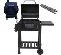Cosmogrill Outdoor Jr. Smoker Charcoal Barbecue For Garden With Cover, And Smoker Box