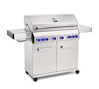 CosmoGrill Platinum Stainless Steel 8 Burner 6+2 Gas Barbecue Grill for Outdoor Cooking, High-Performance Garden Gas BBQ with Large Cooking Area and Built-in Thermometer