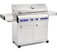 CosmoGrill Platinum Stainless Steel 8 Burner 6+2 Gas Barbecue Grill for Outdoor Use, Premium Garden Gas BBQ with Spacious Cooking Surface