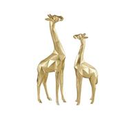 CosmoLiving by Cosmopolitan Deco 79 Ps Gld Giraffe S/2 12", 15" H-79939, Gold