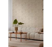 Cosmoliving By Cosmopolitan Earthlines Balance Beige Metallic Non Woven Wallpaper Beige