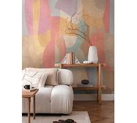 Livingwalls CosmoLiving Non-Woven Wallpaper with Abstract Design in Grey, Orange, Brown - 8,80 x 0,53 m Designer Wallpaper by Cosmopolitan - 791454