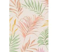 Cosmoliving By Cosmopolitan Midnight Botanica Cream Pink Metallic Non Woven Wallpaper Cream/Pink