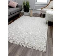 CosmoLiving by Cosmopolitan Natura Snow Leopard Transitional Vintage Area Rug 2' x 4'