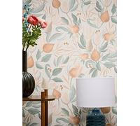 Cosmoliving By Cosmopolitan Still Bloom Green Metallic Non Woven Wallpaper Green