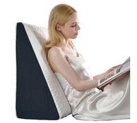 Cosmoluxe 12" Bed Wedge Pillow with Cooling Memory Foam Top for Headboard, Triangle Pillow for Sleeping to Relieve Acid Reflux, Heartburn, Snoring and GERD, Reduce Neck and Back Pain
